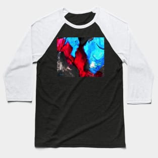 Blue Abstract Baseball T-Shirt